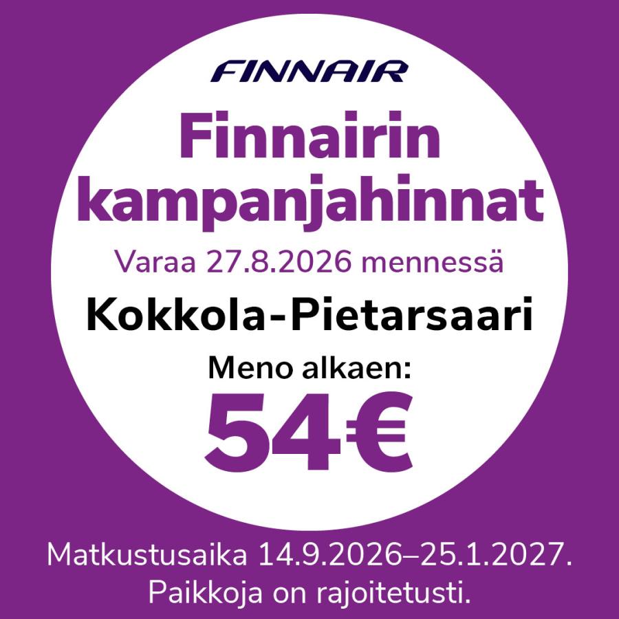 Finnair elokuu 2026